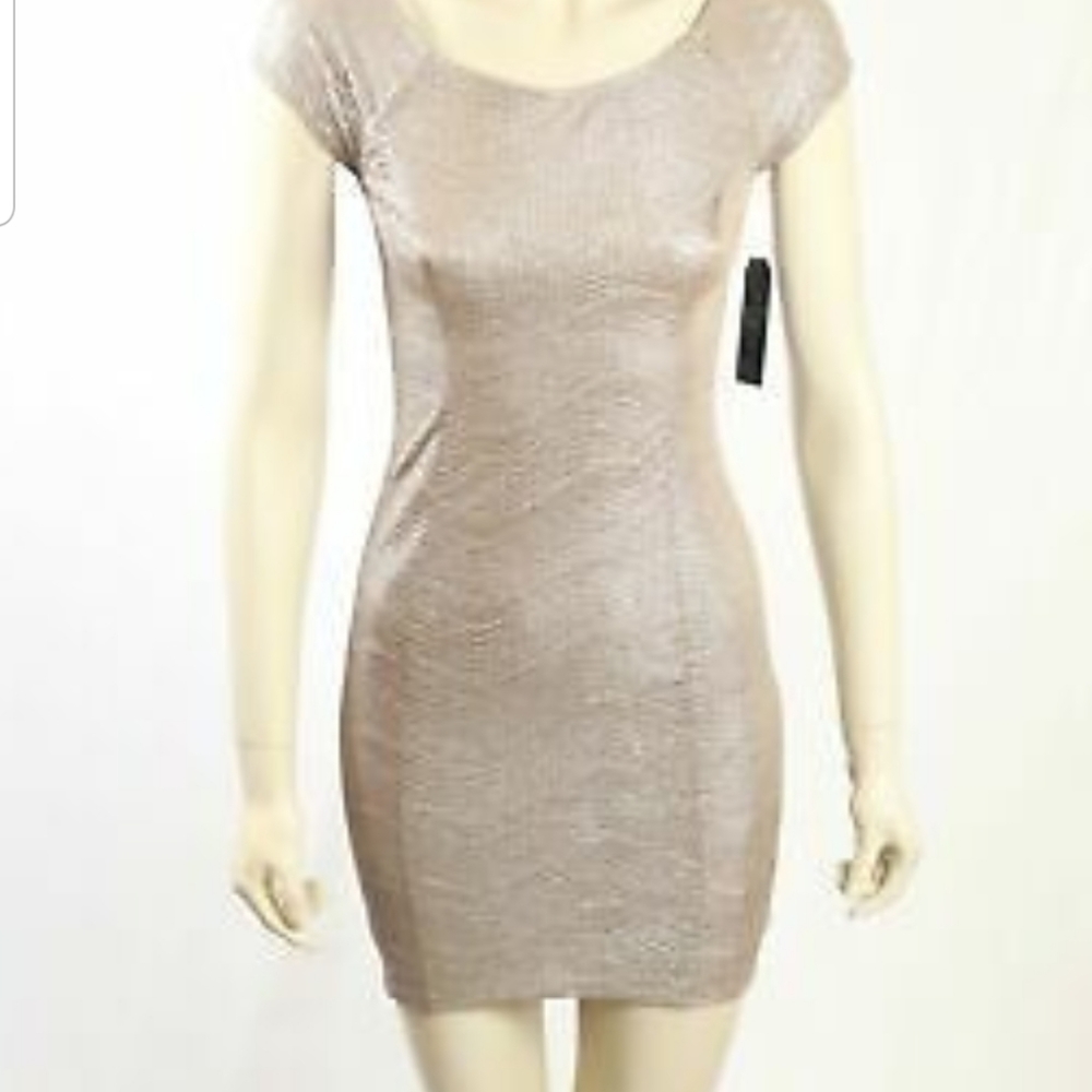 Gold Guess Mini Dress - Picture 3 of 8